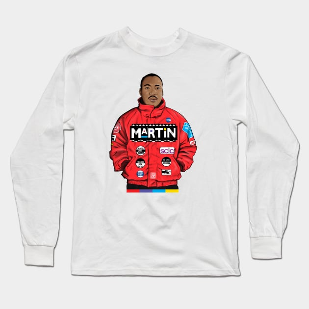 MLK / Marty Mar Long Sleeve T-Shirt by Midnight Run Studio